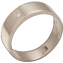 Classic Love [5] Matching Commitment Ring | 18k White Gold - Click Image to Close